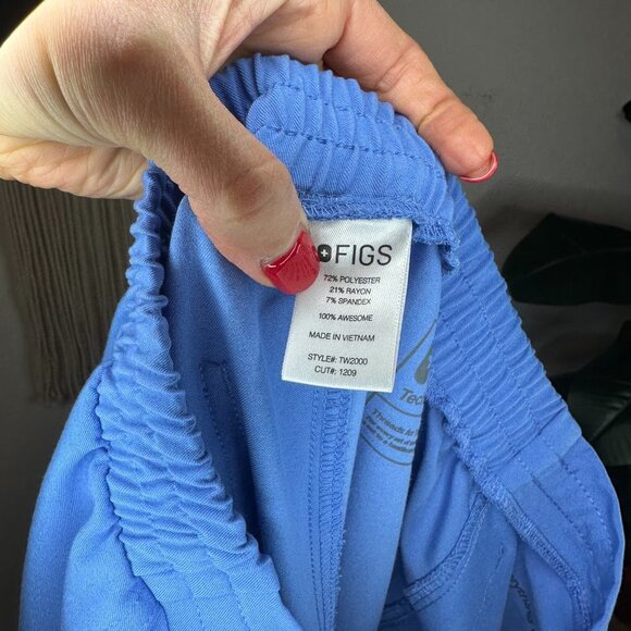FIGS Technical Collection Yola Skinny Ceil Blue Scrub Pants (Size XXS) - Picture 8 of 9